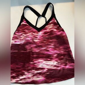 Nike Pink and Black Strappy swim Tank Top